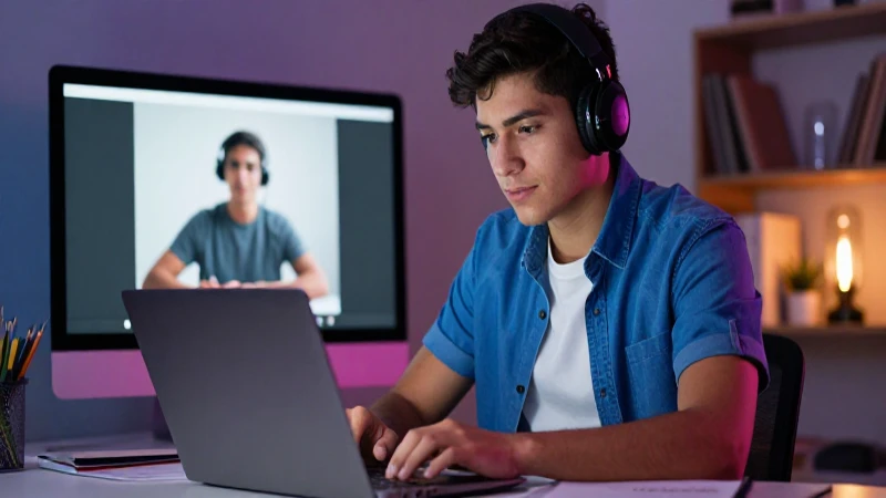 Joven mexicano estudiando con confianza