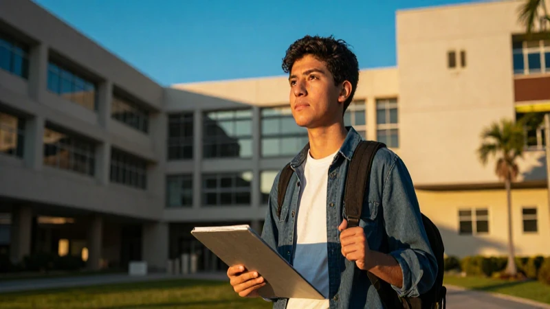 Estudiante universitario busca éxito