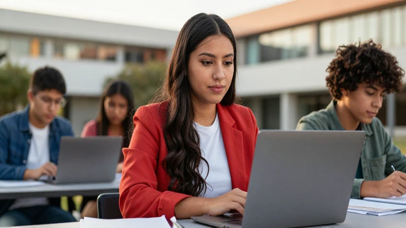 Cómo puedo identificarme en el sitio web de Prepa en Línea de la SEP 73 Estudiante mexicano estudiando con luz dorada