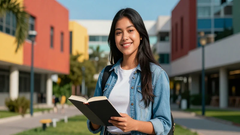 Estudiante mexicano moderno con luz cinematográfica