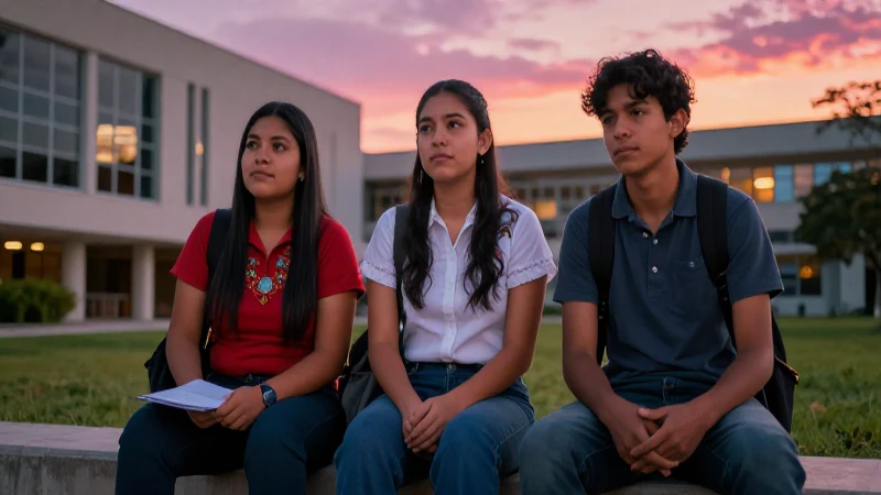 Joven estudiante mexicano inspirando su camino académico