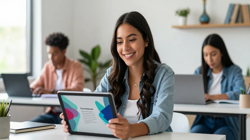 Estudiante mexicana diversa estudia en un entorno moderno