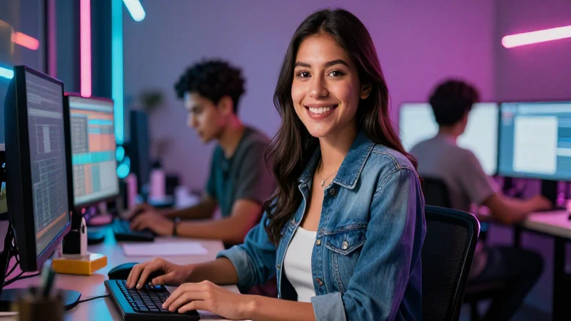 Joven mexicano digital con estilo vibrante