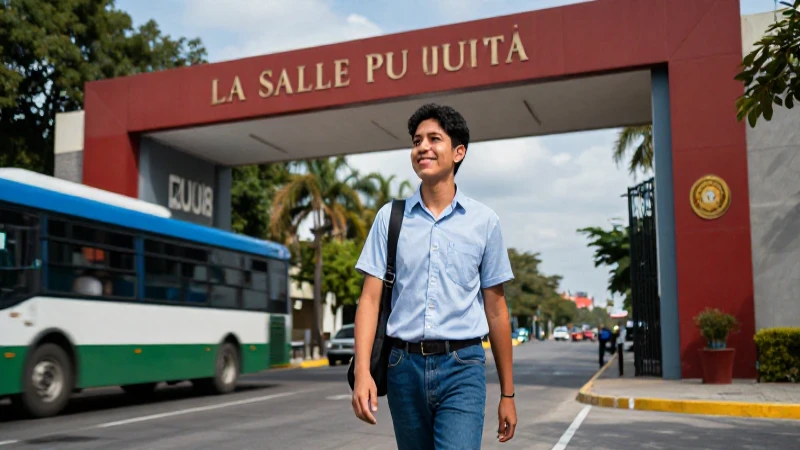 Ruta y vista de La Salle Puebla