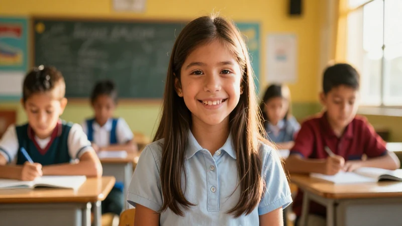 Estudiante mexicano feliz con nuevas oportunidades