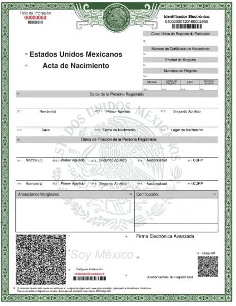 Guía para obtener acta de nacimiento certificada para pasaporte