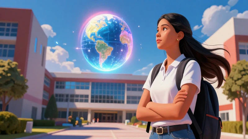 Estudiante mexicana mira un futuro global