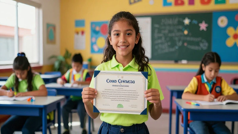 Espera el certificado de preescolar de manera sencilla