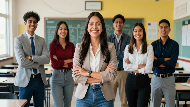 Jóvenes mexicanos vibrantes en ambiente profesional