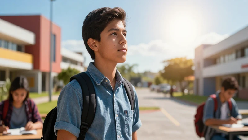 Estudiante mexicano mira el futuro con confianza
