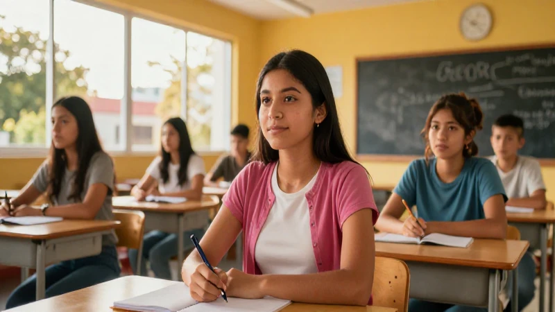 Éxito estudiantil mexicano vibrante en ambiente moderno