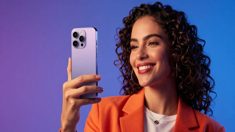 Mujer mexicana sonriente con smartphone, profesional y moderna