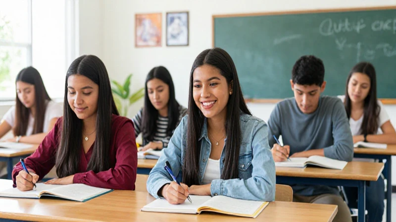 Estudiantes mexicanos celebrando el éxito académico