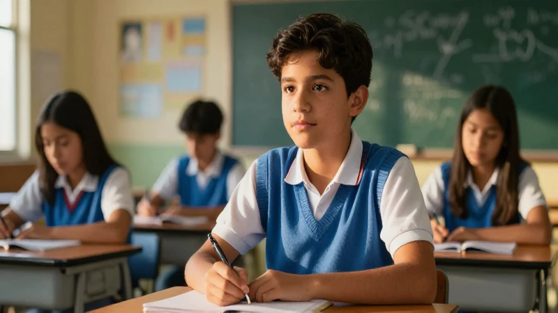 Retrato impactante de estudiante mexicano moderno