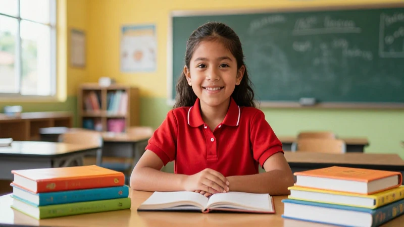 Estudiante mexicano alegre en clase