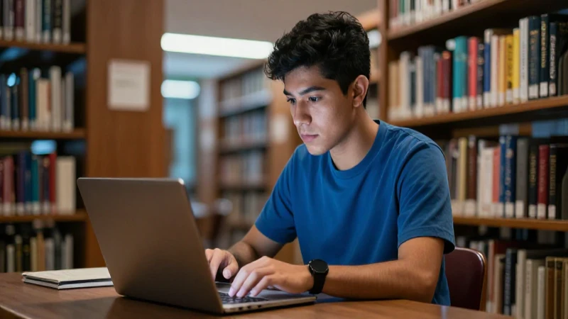 Estudiante prepara solicitud de beca CONACYT