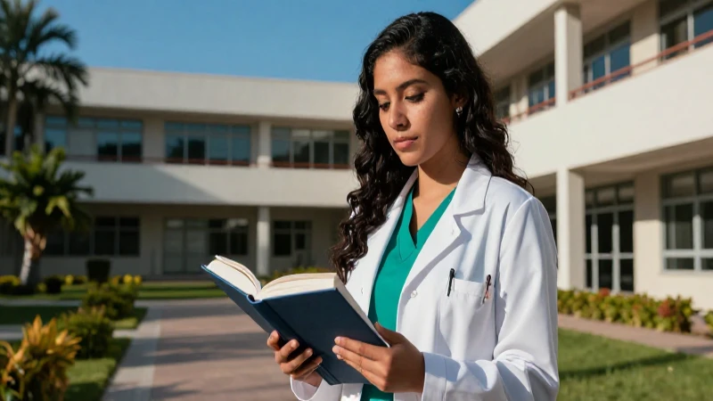 Estudiante mexicano de medicina, enfoque profesional