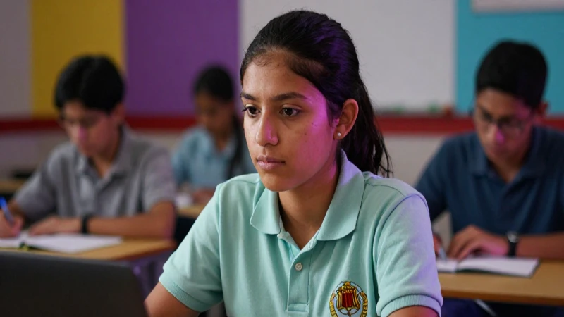 Retrato fotorealista de estudiante mexicano decidido