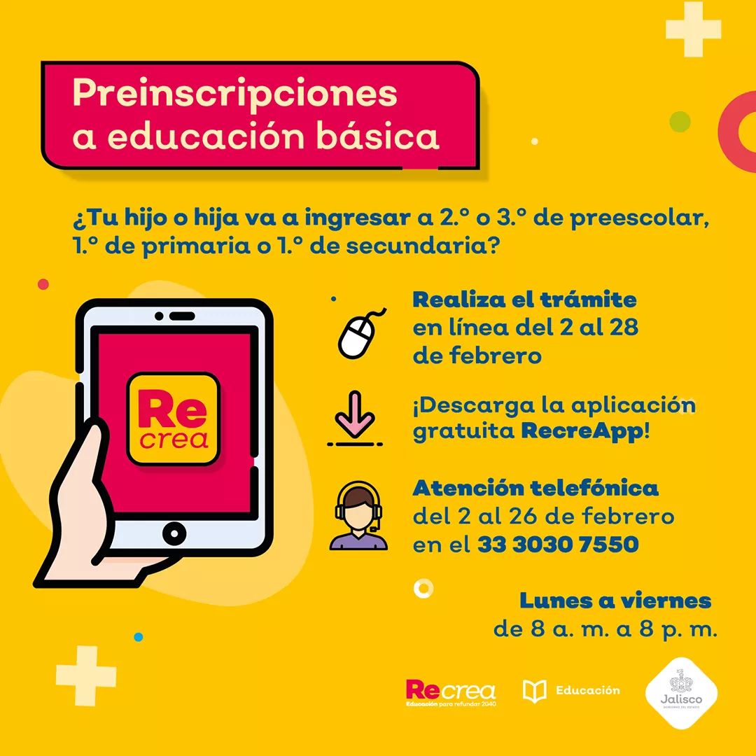 Guía para preinscripciones en geniat.com: programa recreación digital Jalisco