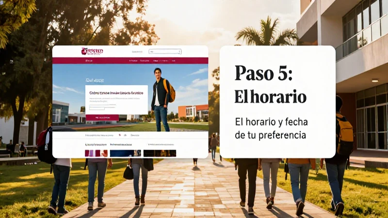 El usuario debe seleccionar la fecha y hora en el sitio web