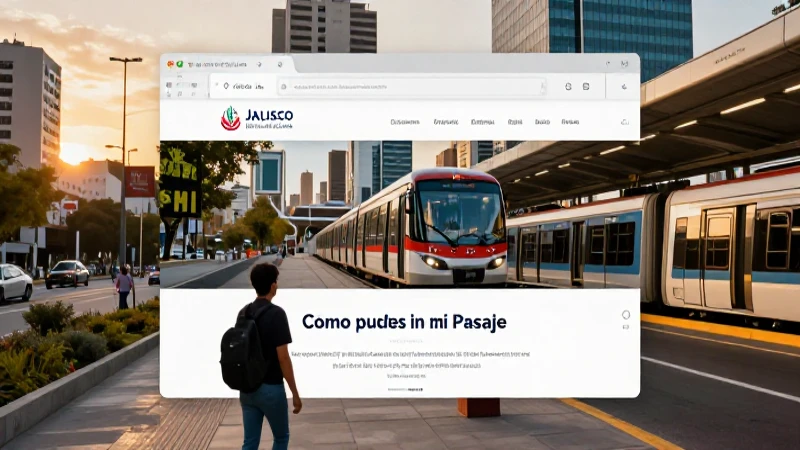 Selecciona Transporte en el sitio web