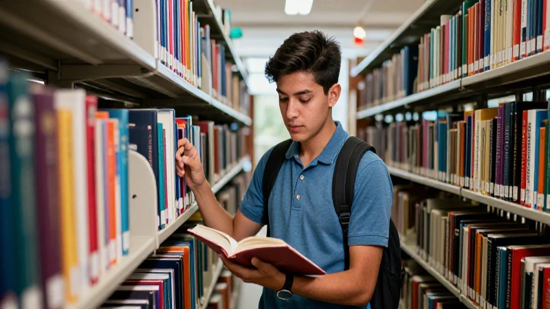 Estudiante mexicano enfocado en universidad