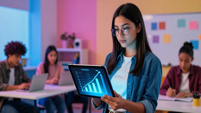 Estudiante mexicano monitorea éxito en tablet moderna