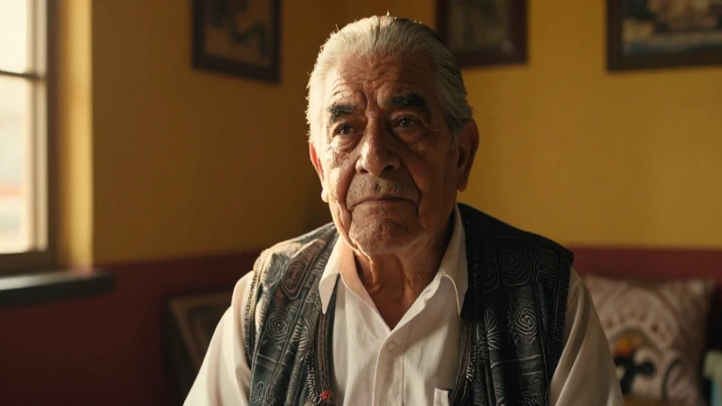 Retrato cinemático de un anciano mexicano dignificado