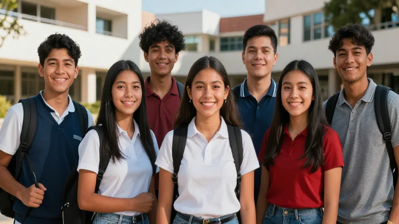Retrato vibrante de estudiantes mexicanos exitosos