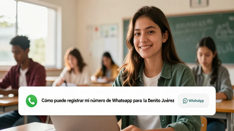 Registra WhatsApp para la beca Benito Juárez