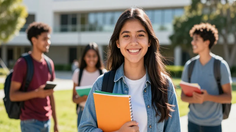 Joven mexicano exitoso en campus universitario