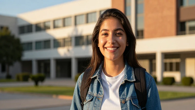 Retrato vibrante de estudiante mexicano universitario