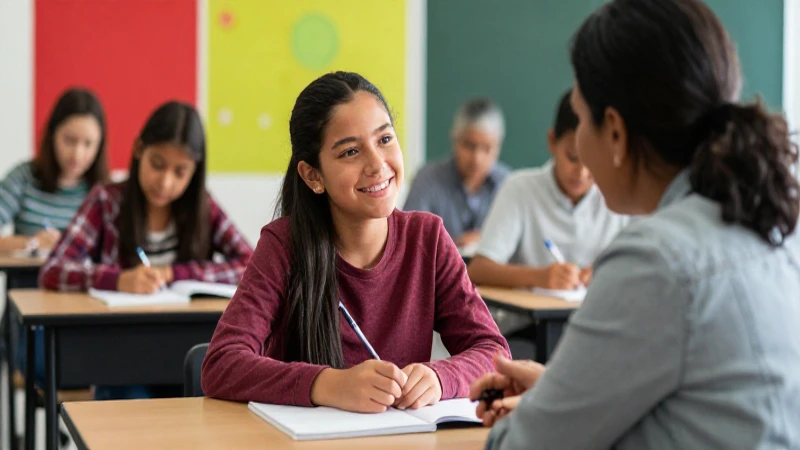 Mentor guía joven estudiante
