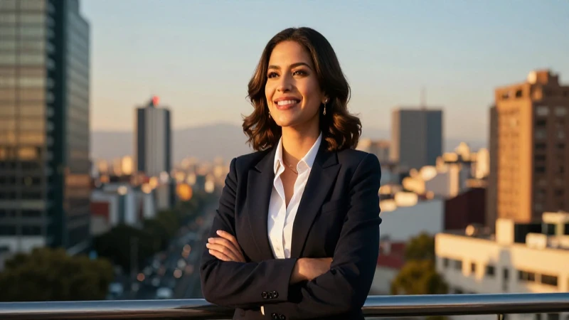 Mujer mexicana profesional sonríe en Ciudad de México