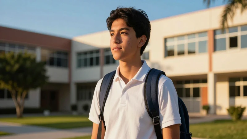 Estudiante mexicano enfocado en el futuro