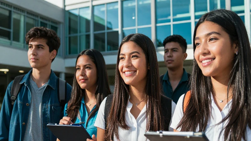 Estudiantes mexicanos celebran éxito académico en moderno campus