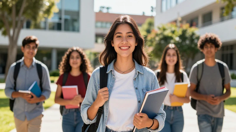 Foto atractiva de estudiante universitario mexicano