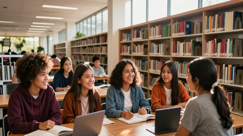Estudiantes mexicanos gozan éxito en una biblioteca moderna