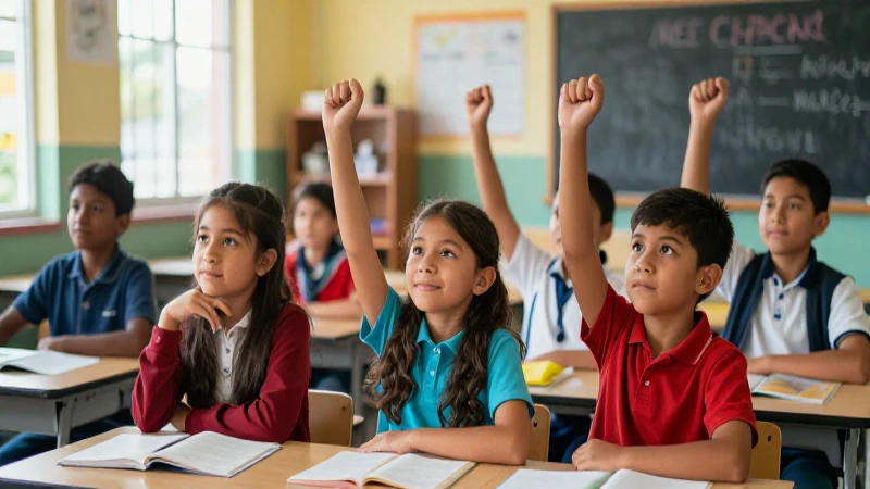 Estudiantes mexicanos celebrando éxito académico vibrante