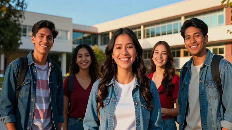 Jóvenes mexicanos felices y exitosos en el campus