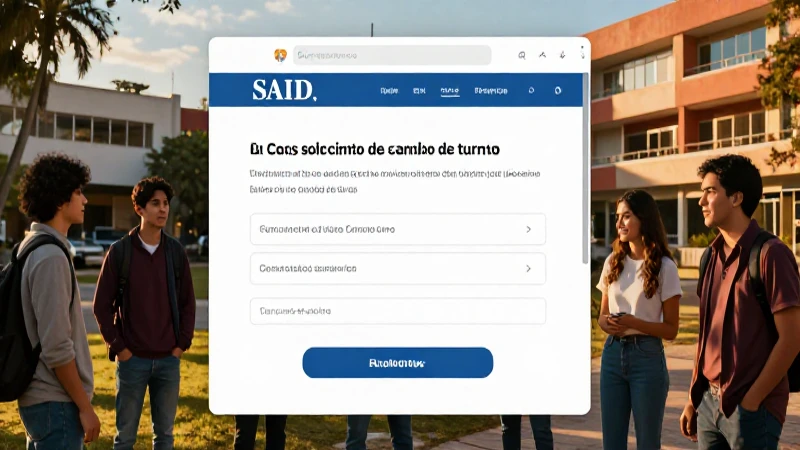 Completa el formulario para solicitar cambio de turno