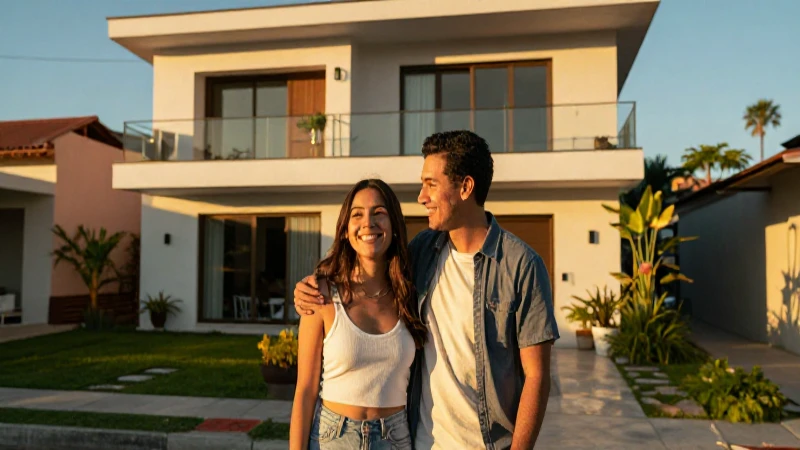 Pareja mexicana exitosa en casa moderna y luminosa