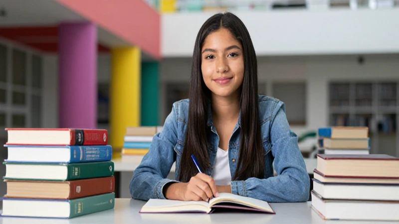 Estudiante mexicana moderna con gran determinación