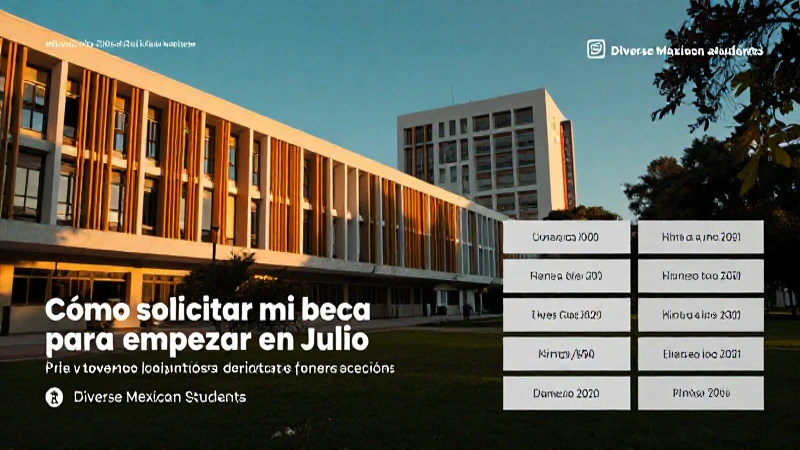 Plazos de beca para iniciar en julio