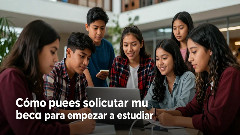 Jóvenes mexicanos colaboran en un campus moderno