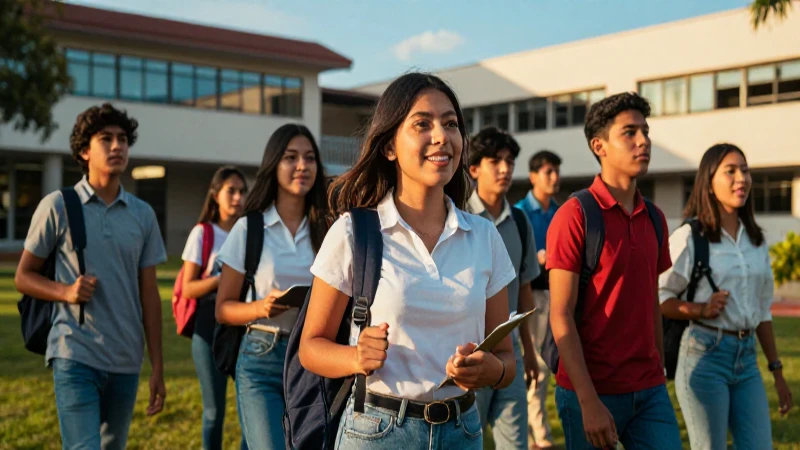 Jóvenes estudiantes mexicanos simbolizan éxito y oportunidad