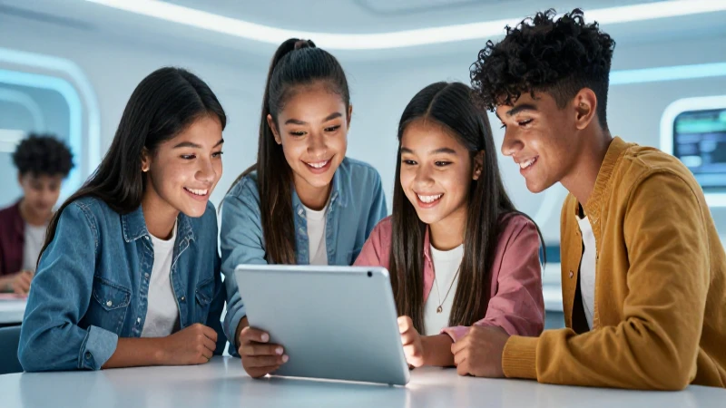 Estudiantes mexicanos usan tablet en aula futurista