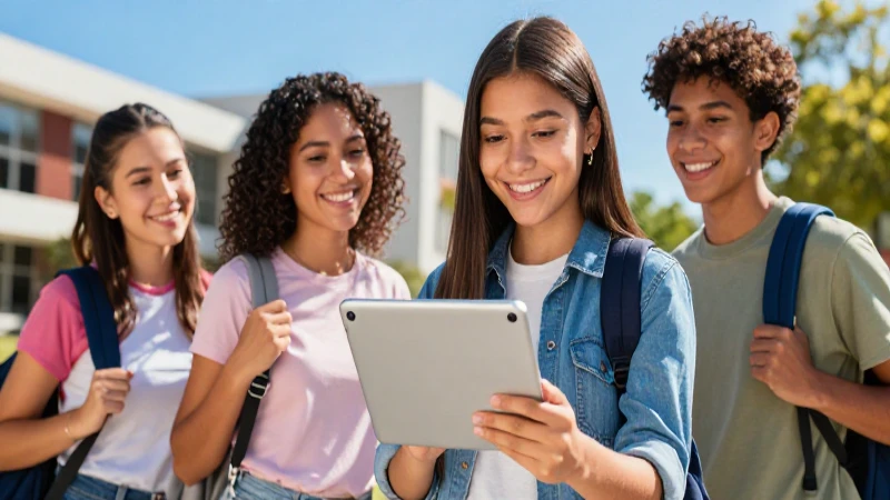 Estudiante mexicano moderno con tablet en campus
