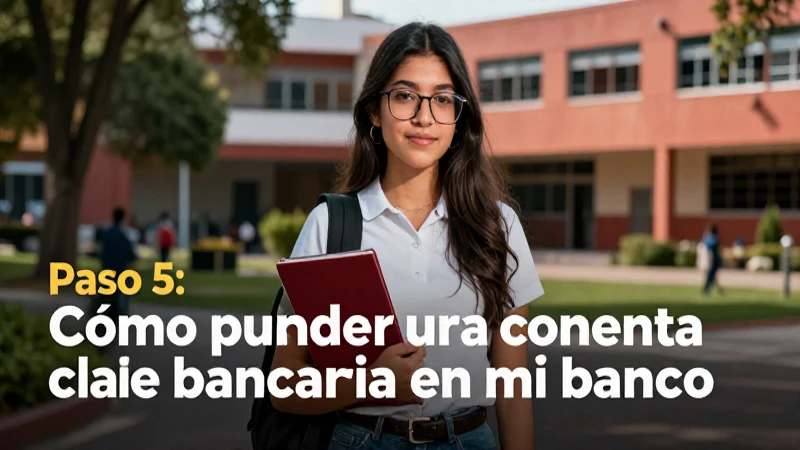 Estudiante tramita su cuenta bancaria