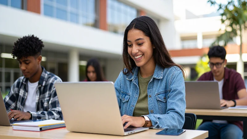 Estudiante mexicana sonríe, capturando una gran oportunidad